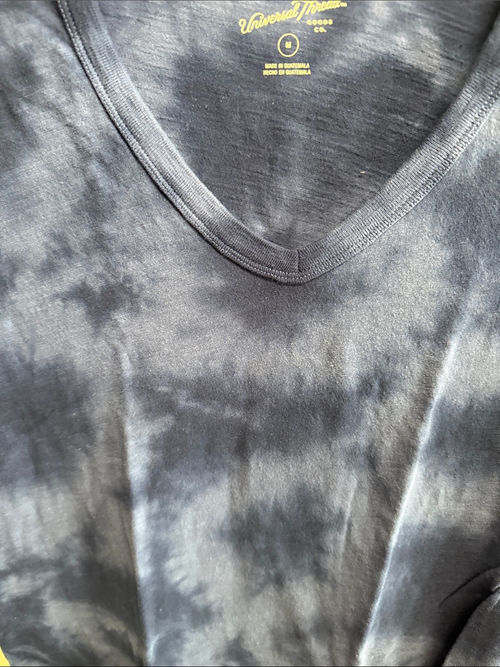 Women's Blue Tie-Dye V-Neck Tee